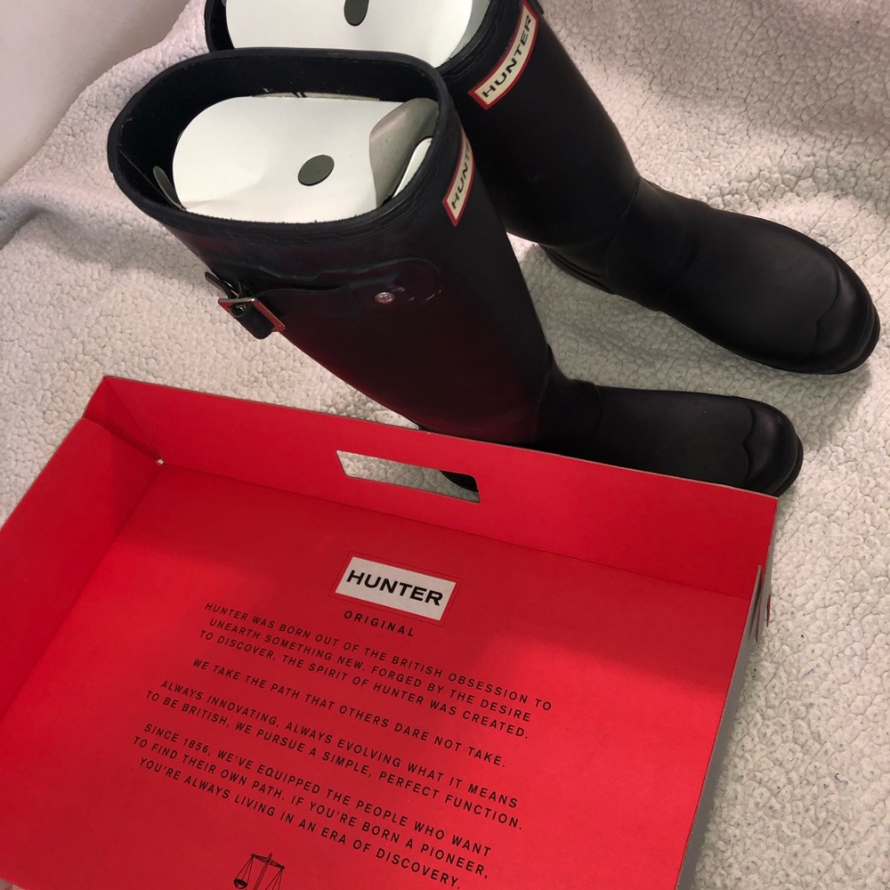 MATTE BLACK HUNTER RAINBOOTS